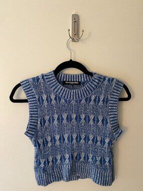 GLASSWORKS LONDON cropped sweater vest